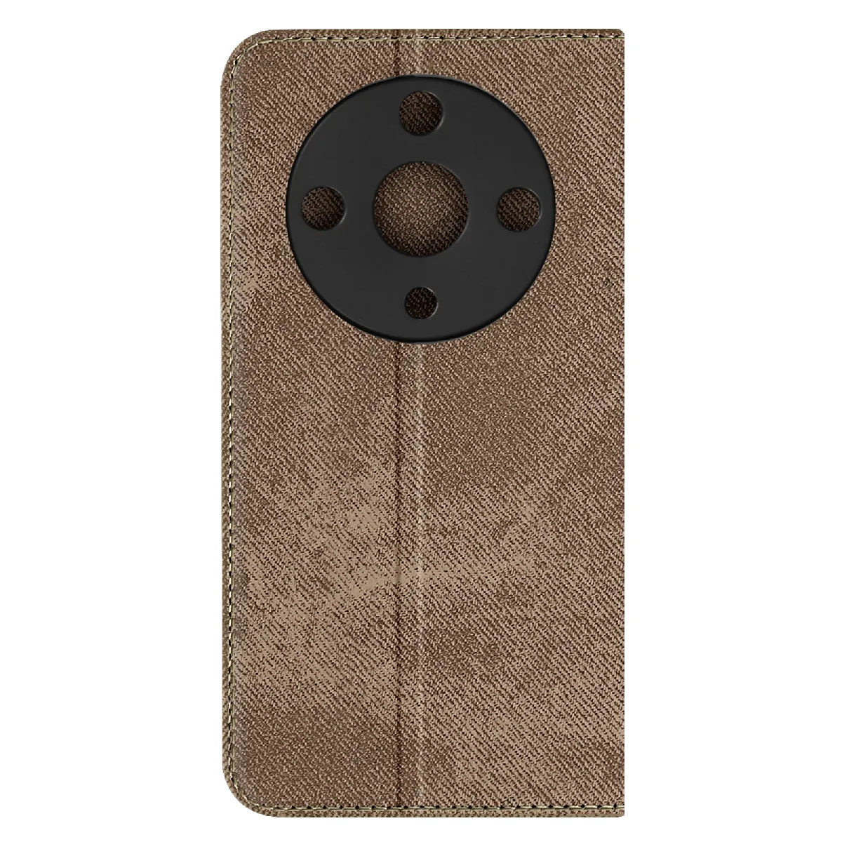Etui Denim Portefeuille Pour Honor Magic 6 Lite 5g Support Vidéo Bronze