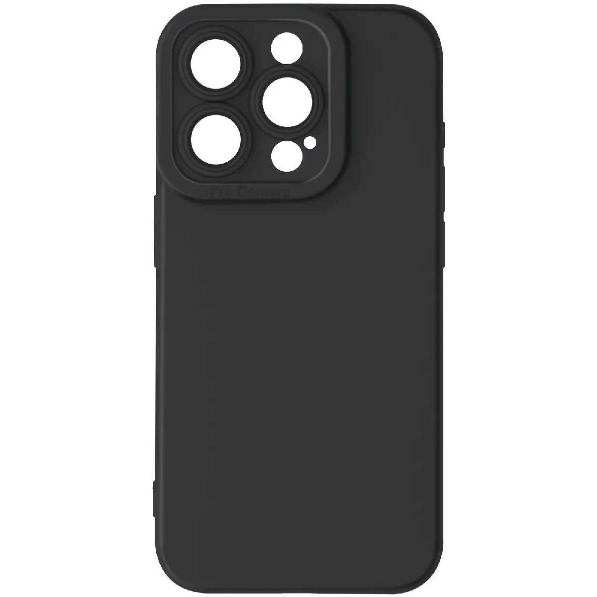 Coque Pour Iphone 15 Pro Silicone Mat Protection Caméra Noir
