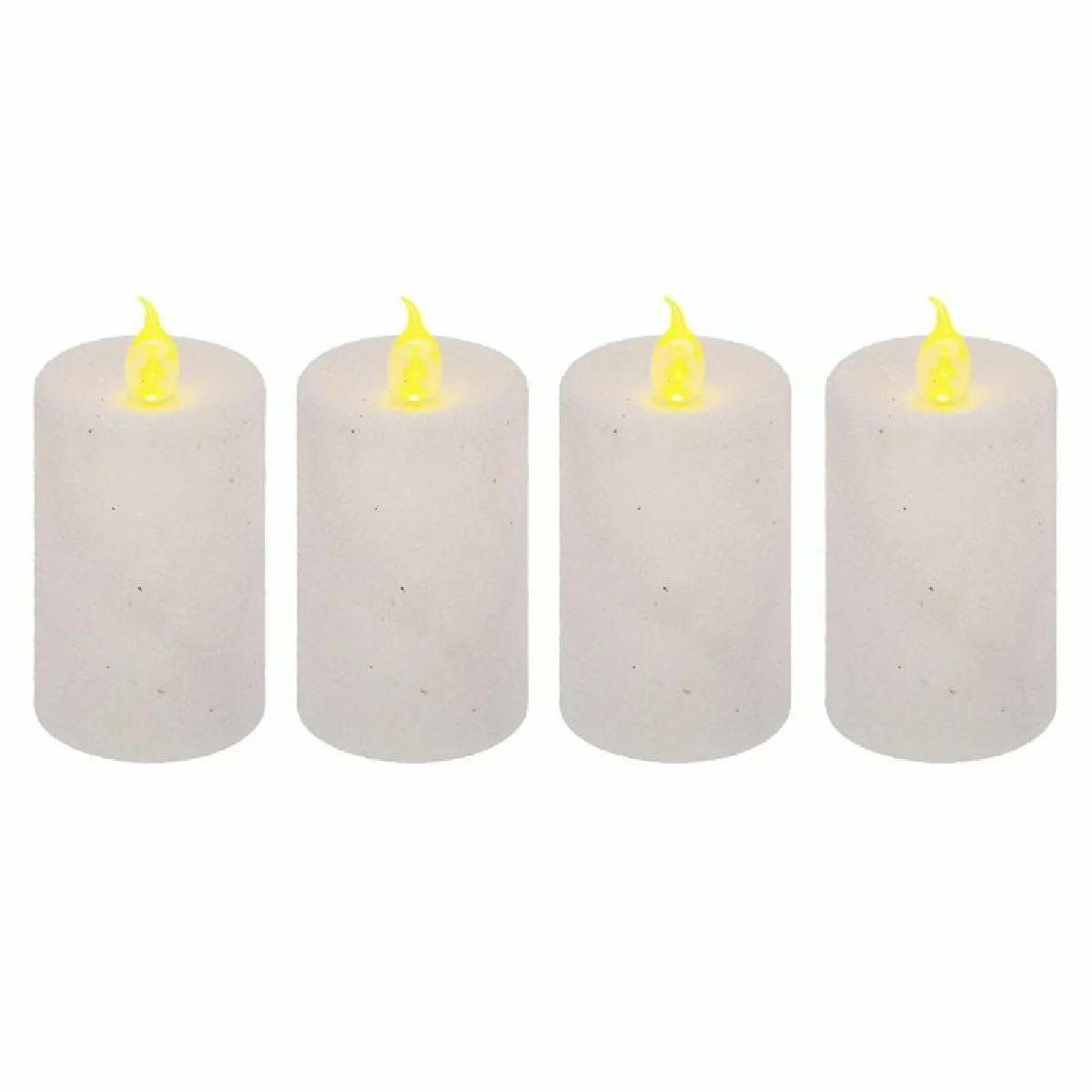 Lot De 4 Bougies Votives Led Pailletées Blanc - Feeric Lights & Christmas