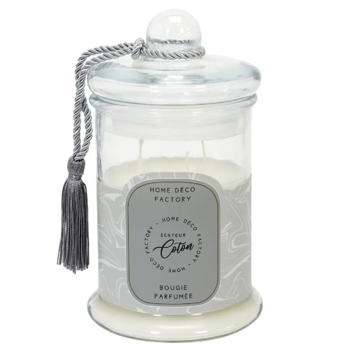 Bougie - HOME DECO FACTORY - Parfumée - Bonbonnière - Grise