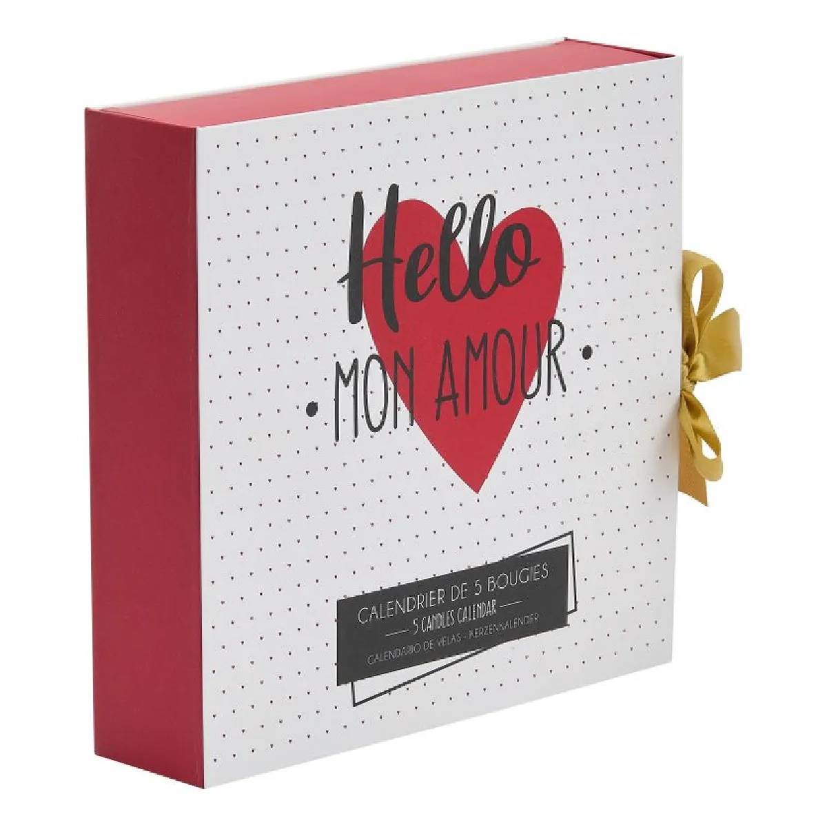 Bougie - Home Deco Factory - Parfumée - Calendrier Amour - Blanc Et Rouge