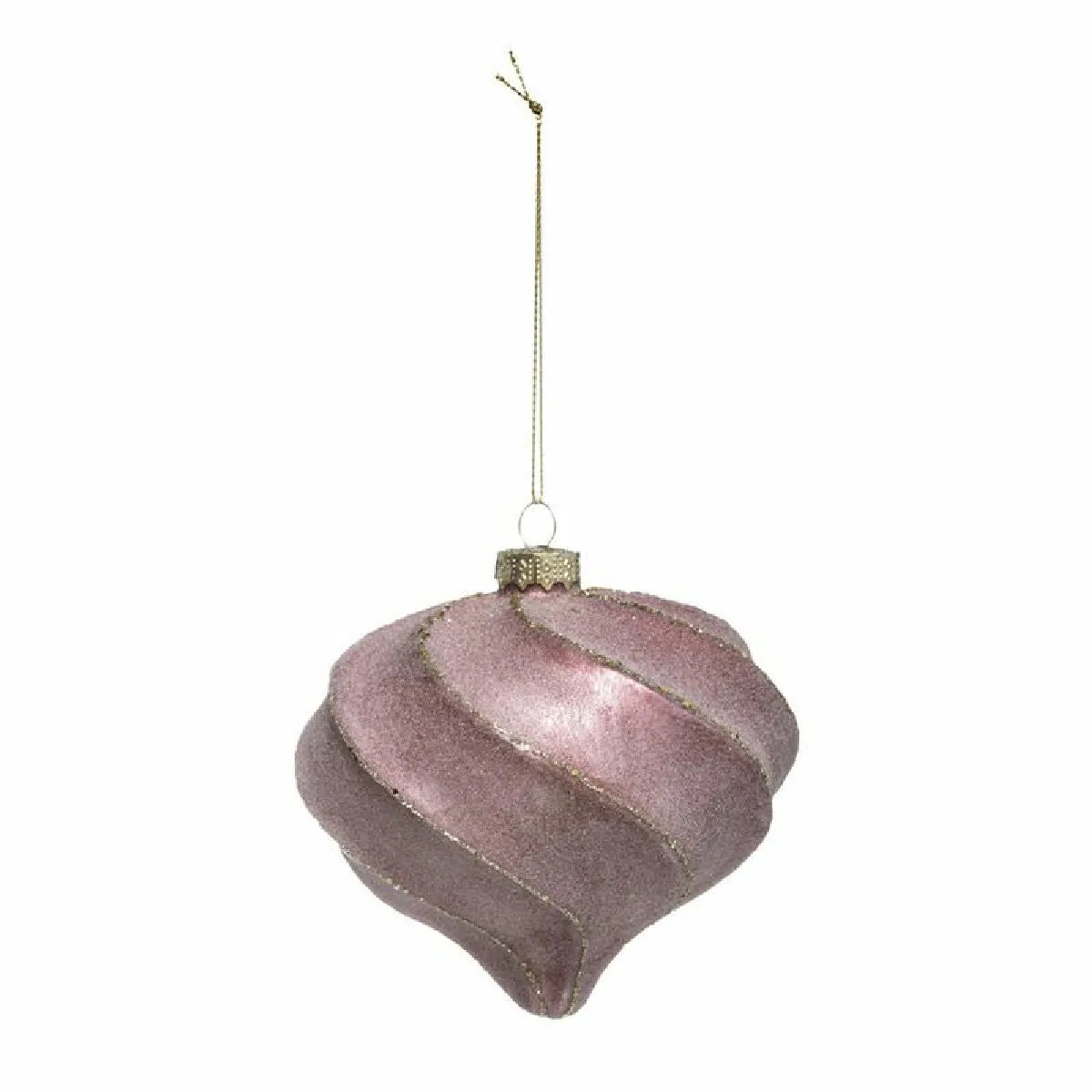 Sujet De Noël Verre 10 Cm Goutte Rose - Feeric Lights & Christmas