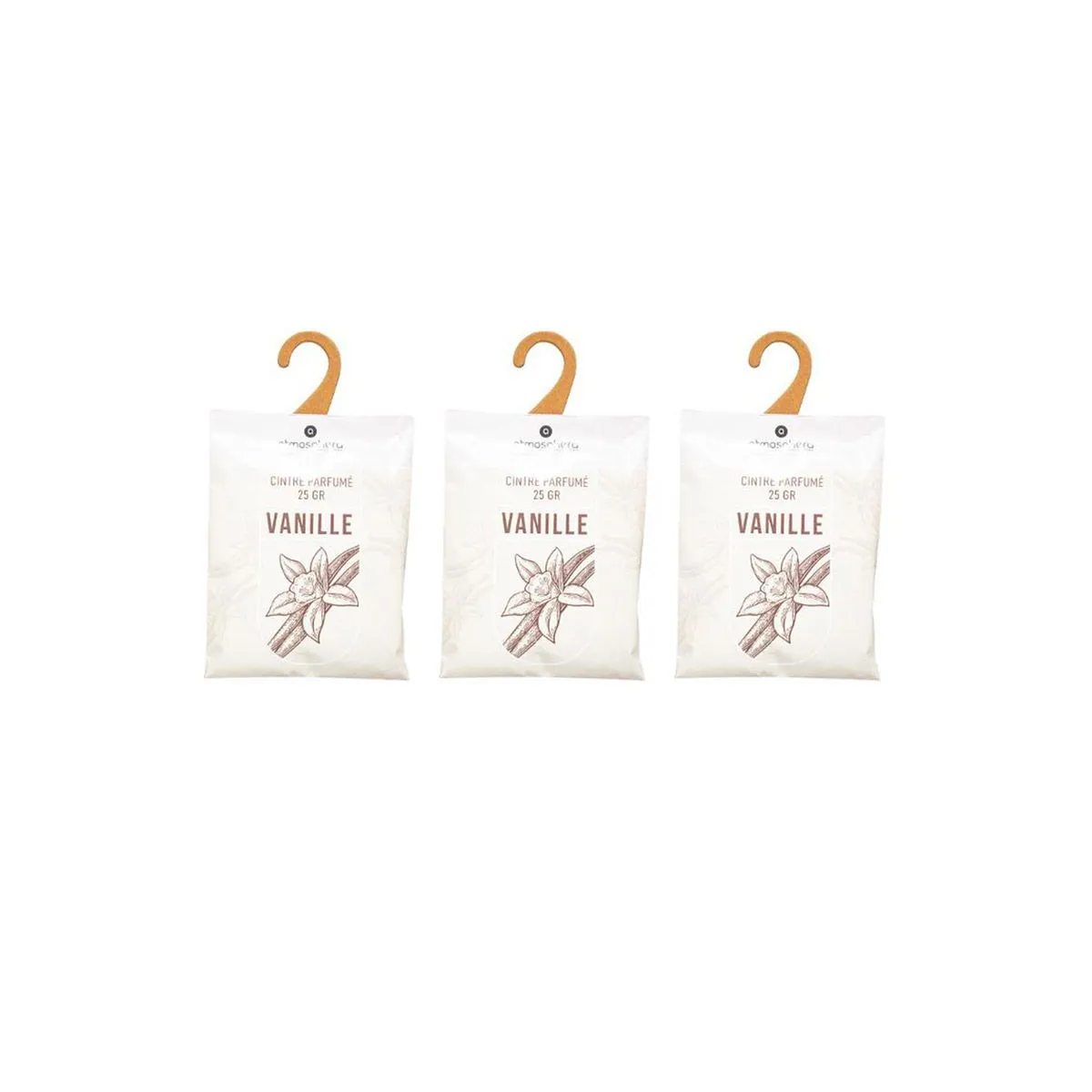 Lot de 3 Cintres Parfumés - Vanille