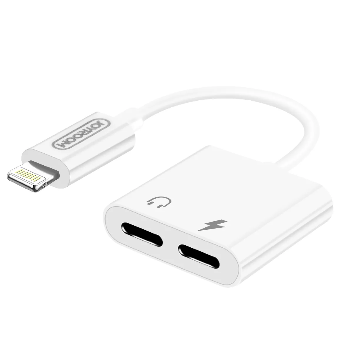 Adaptateur Audio Et Charge Iphone Vers Double Lightning Design Compact Blanc