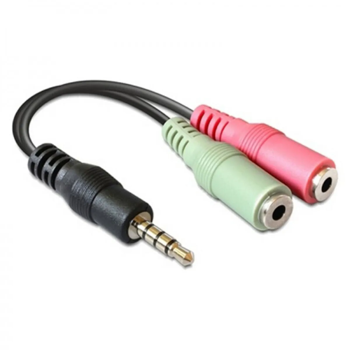 Delock Adaptateur Audio 3,5mm 4pin - 2x 3,5mm Stereo Pièce (65344)