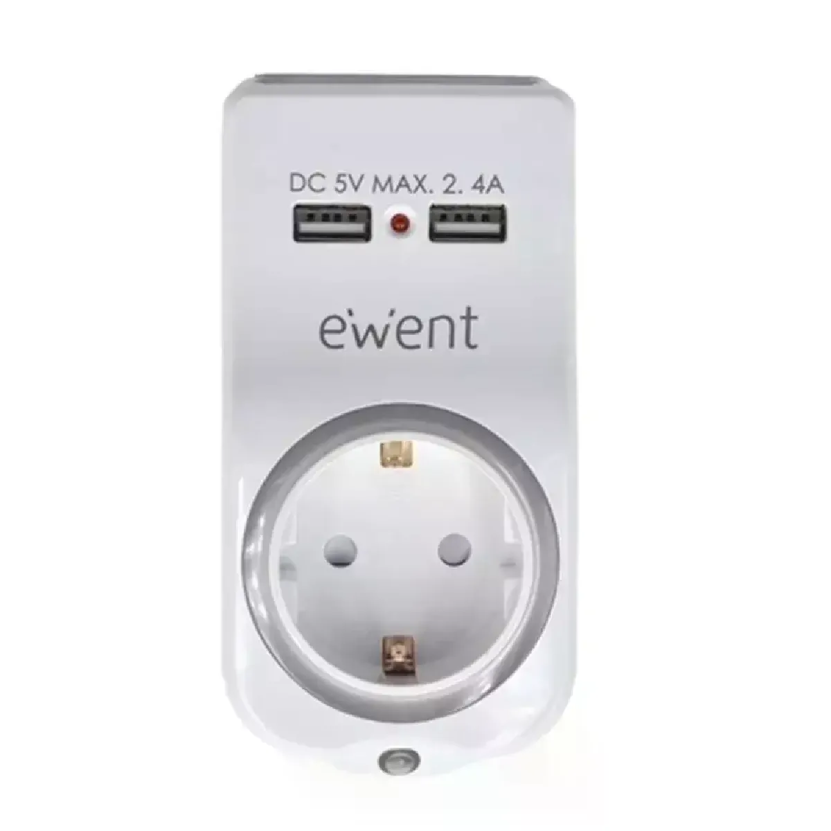 EWENT Prise Chargeur 2 Ports USB + Capteur de Lumière 4-en-1 - Neuf