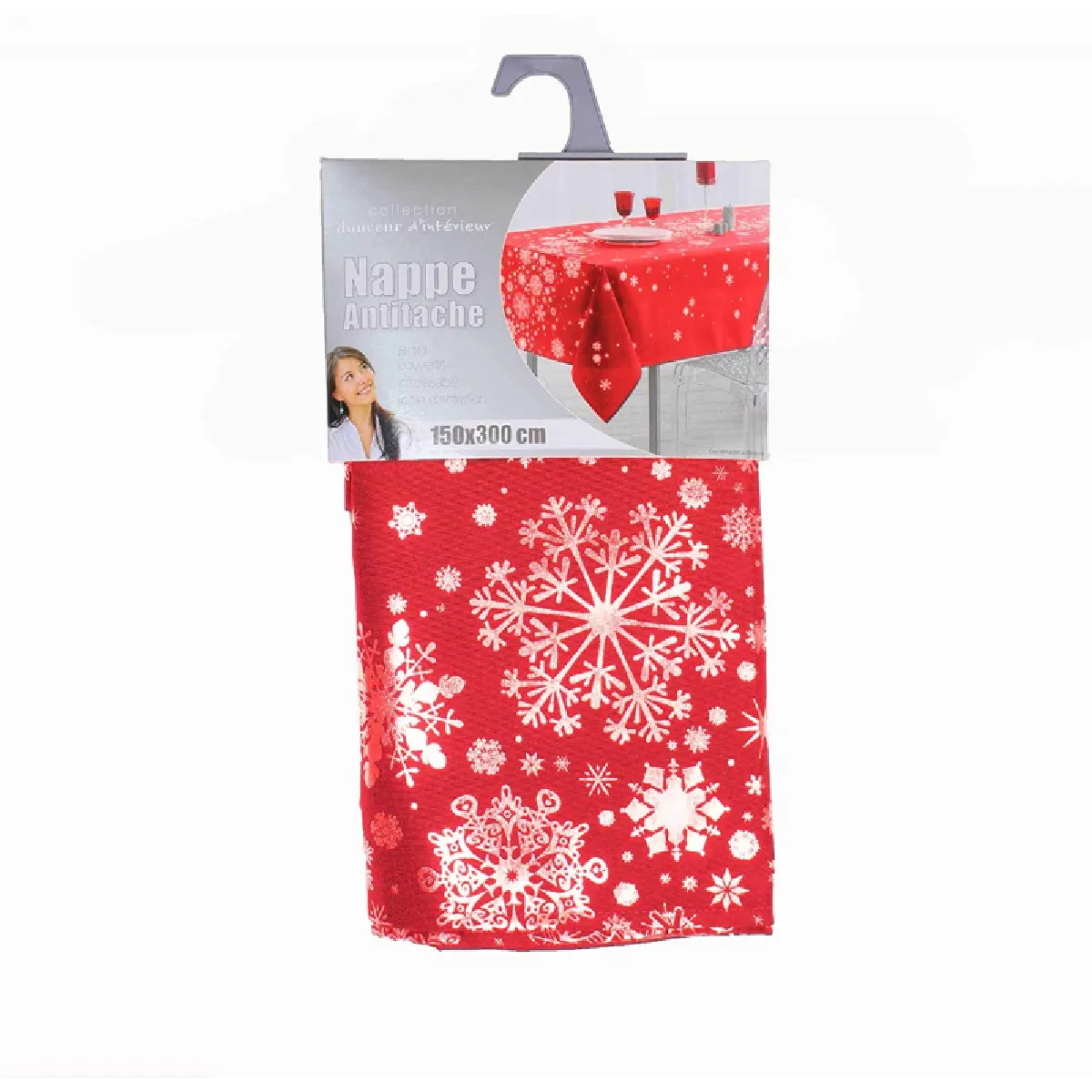Nappe Rectangulaire Imprimée "constellation" 150x300cm Rouge