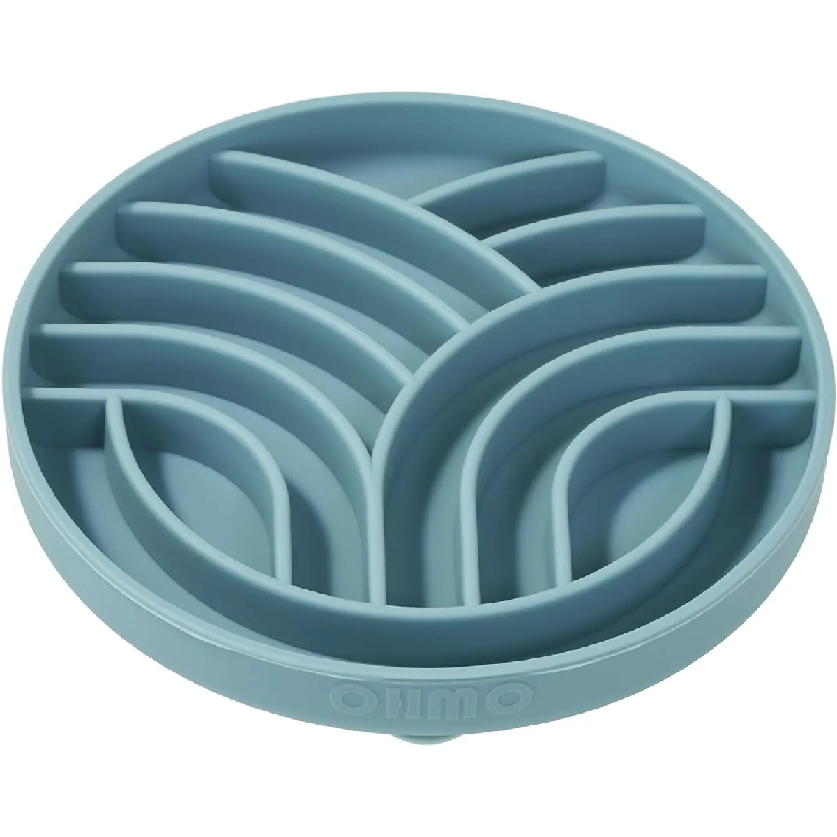 Gamelle Anti Glouton En Silicone Avec Fond Antidérapant Et Ventouse Bleu