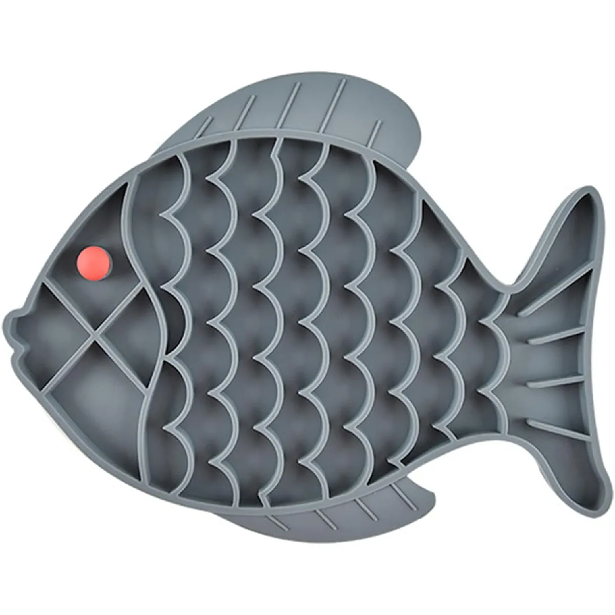 Gamelle Chat Anti Glouton Anti-étouffement Pour Chats, Chiens 19 X 24,5cm Gris