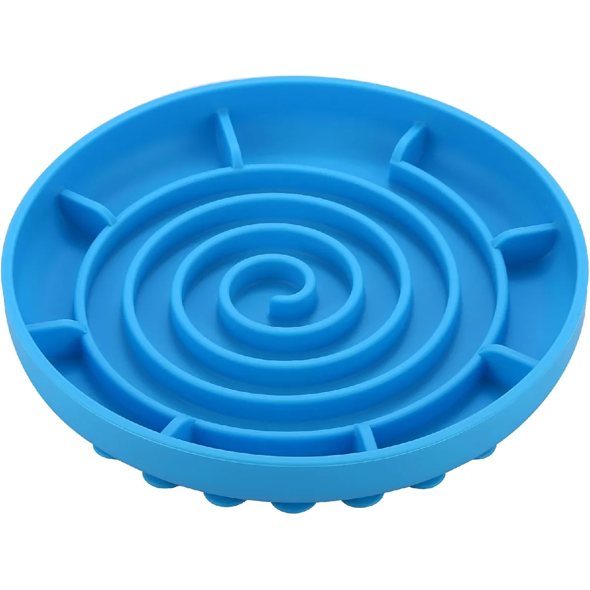 Gamelle Anti Glouton Pour Chien Taille L Bleu