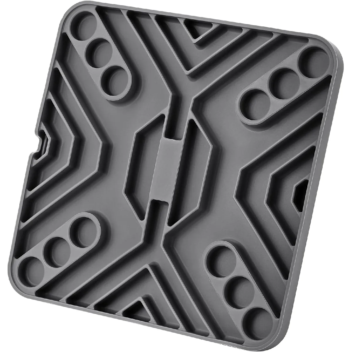 Gamelle Anti-glouton Pour Chien Et Chat Gris