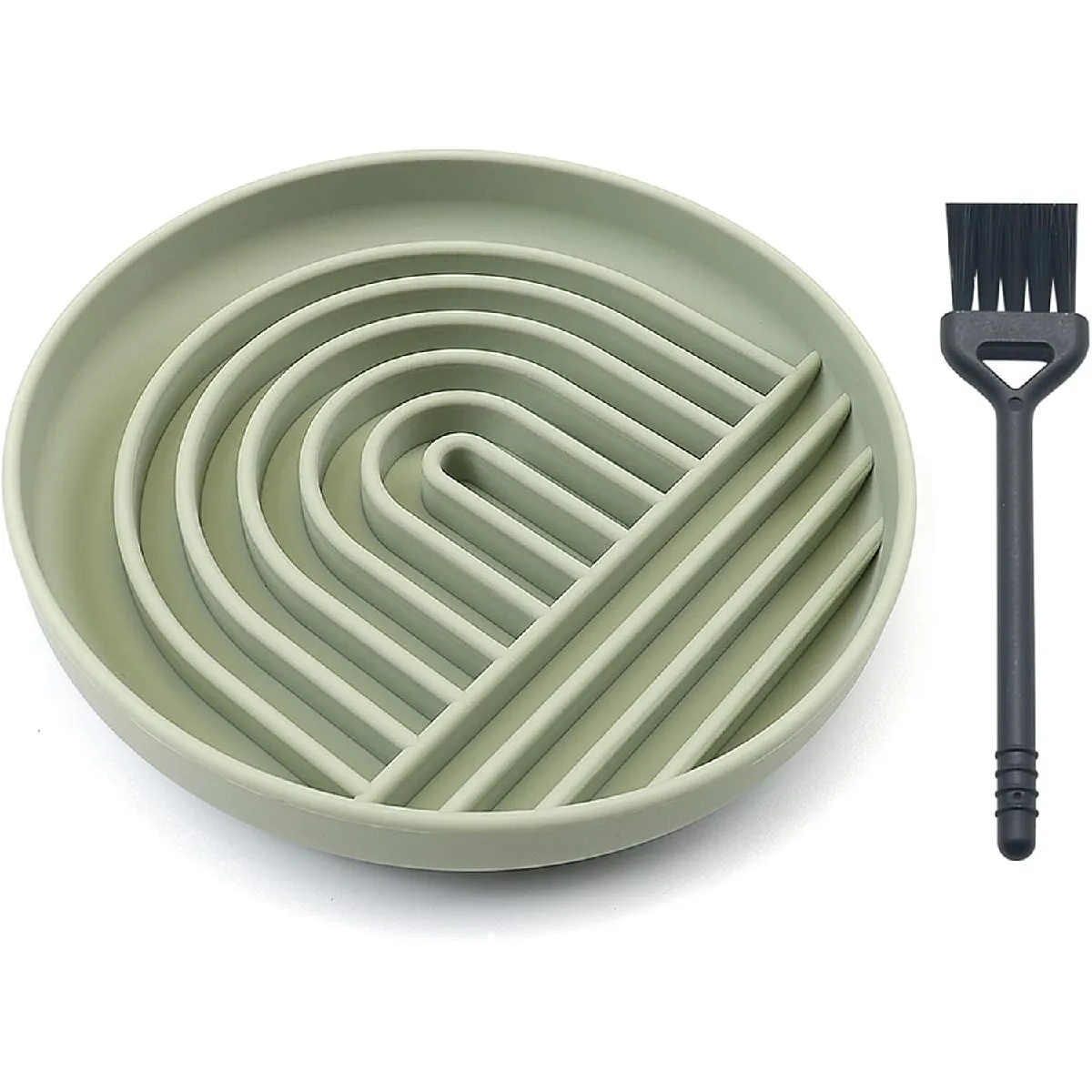 Gamelle Anti Glouton En Silicone Vert