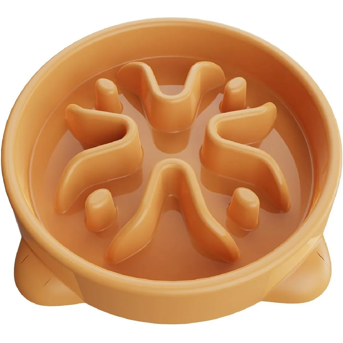 Gamelle Anti Glouton Petit Chien 16.3cm Orange