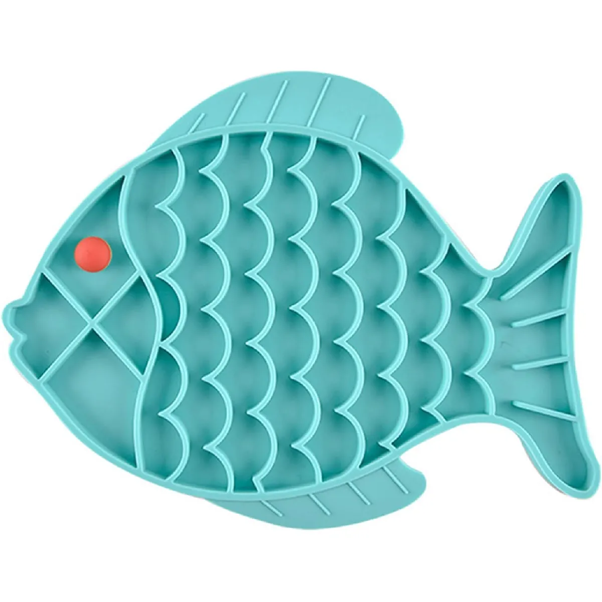 Gamelle Chat Anti Glouton Anti-étouffement Pour Chats, Chiens 19 X 24,5cm Bleu