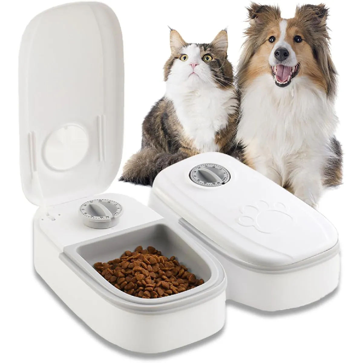 Abreuvoir Et Alimentateur Automatique De 350 Ml Blanc