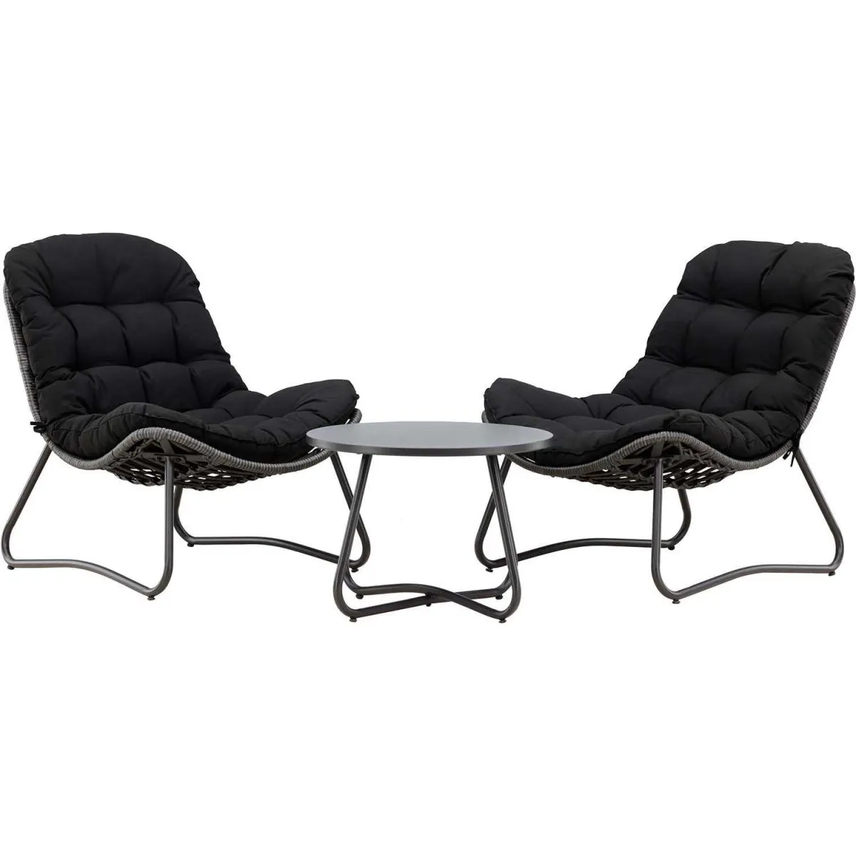 Ensemble détente 2 chaises et table basse Cala