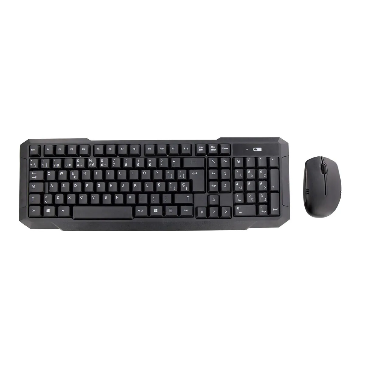 T'nb Kbscfirstes Clavier Souris Incluse Bureau Rf Sans Fil Qwerty Anglais, Espagnole Noir