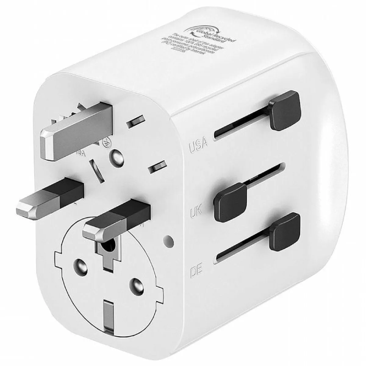 Chargeur Mural Universel Muvit Pour Change Mcadp0006 Prise D'alimentation Universelle 1xusb Type-c 2xusb 15w