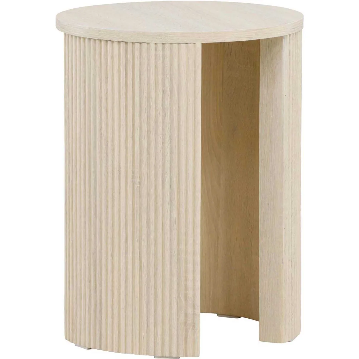 Table d'Appoint Nervurée "Bristol" 52cm Naturel