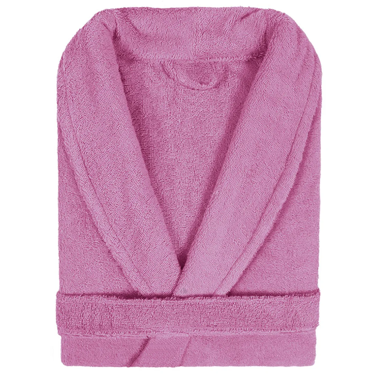 Peignoir Col Châle Adulte Pure Coton L Rose Lavande