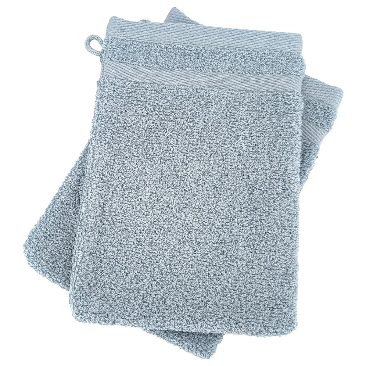 Lot De 2 Gants De Toilette 16x21 Cm Efficience Pure Bleu Capri