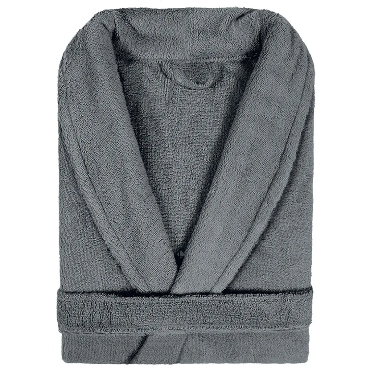 Peignoir Col Châle Adulte Pure Coton S Gris Anthracite