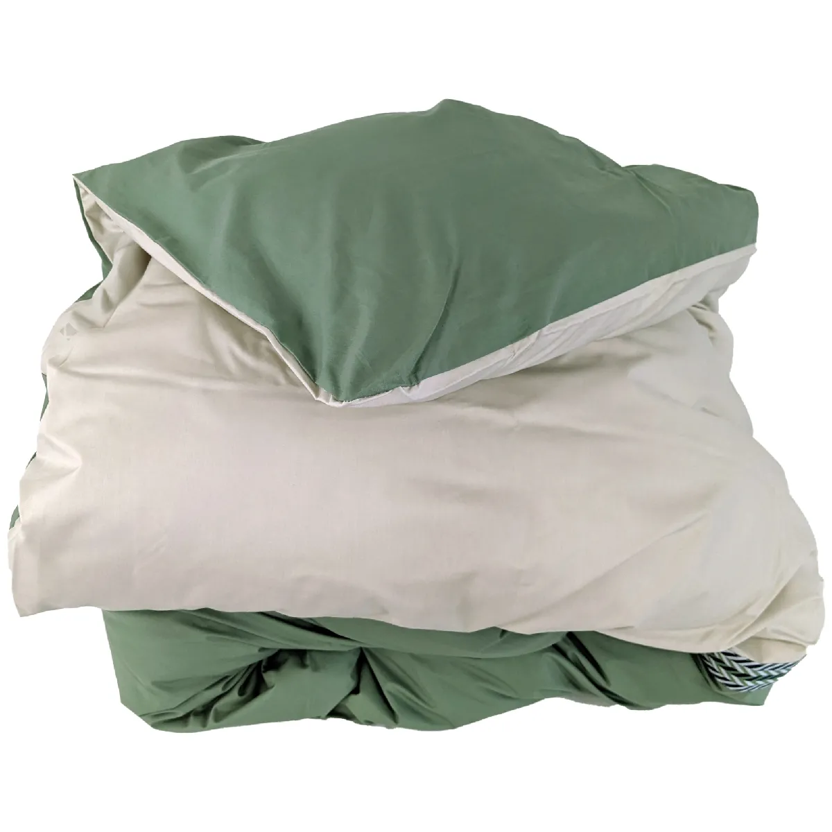 Linnea Noa Housse De Couette Vert Coton 240 X 220 Cm