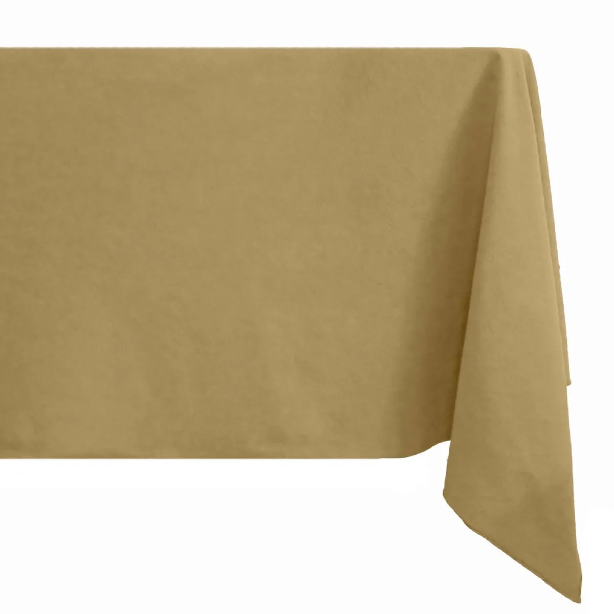Nappe Rectangulaire Coton Lavé 160x250 Cm Hono Marron Houblon