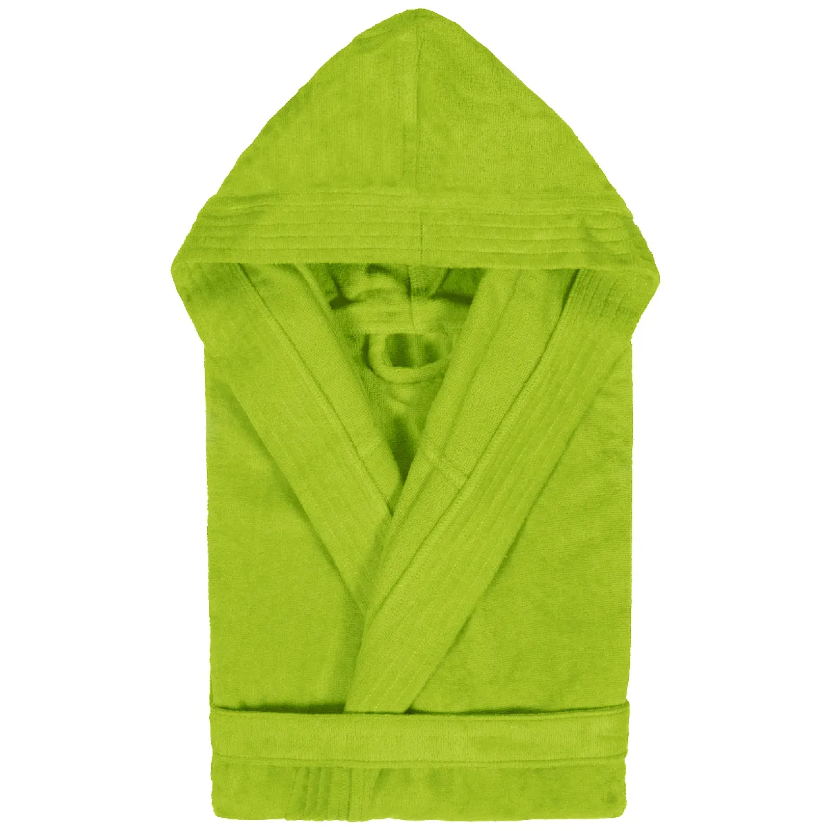 Peignoir À Capuche Enfant Cool Coton 10 Ans Velours Vert Pistache