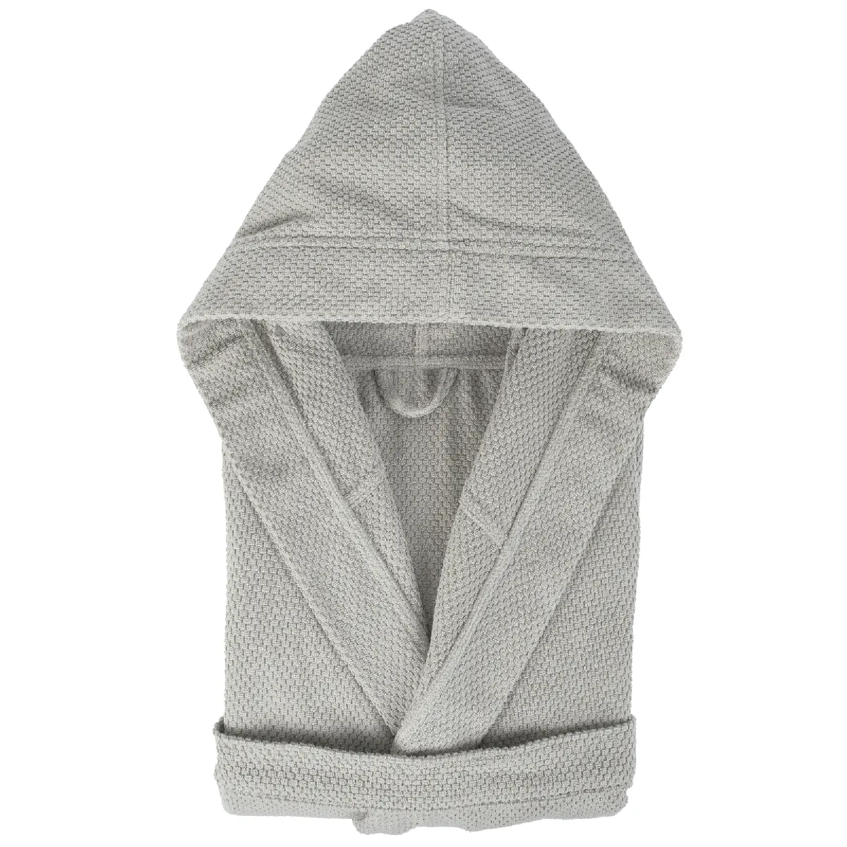 Peignoir À Capuche Adulte Dune Coton L Gris Argent