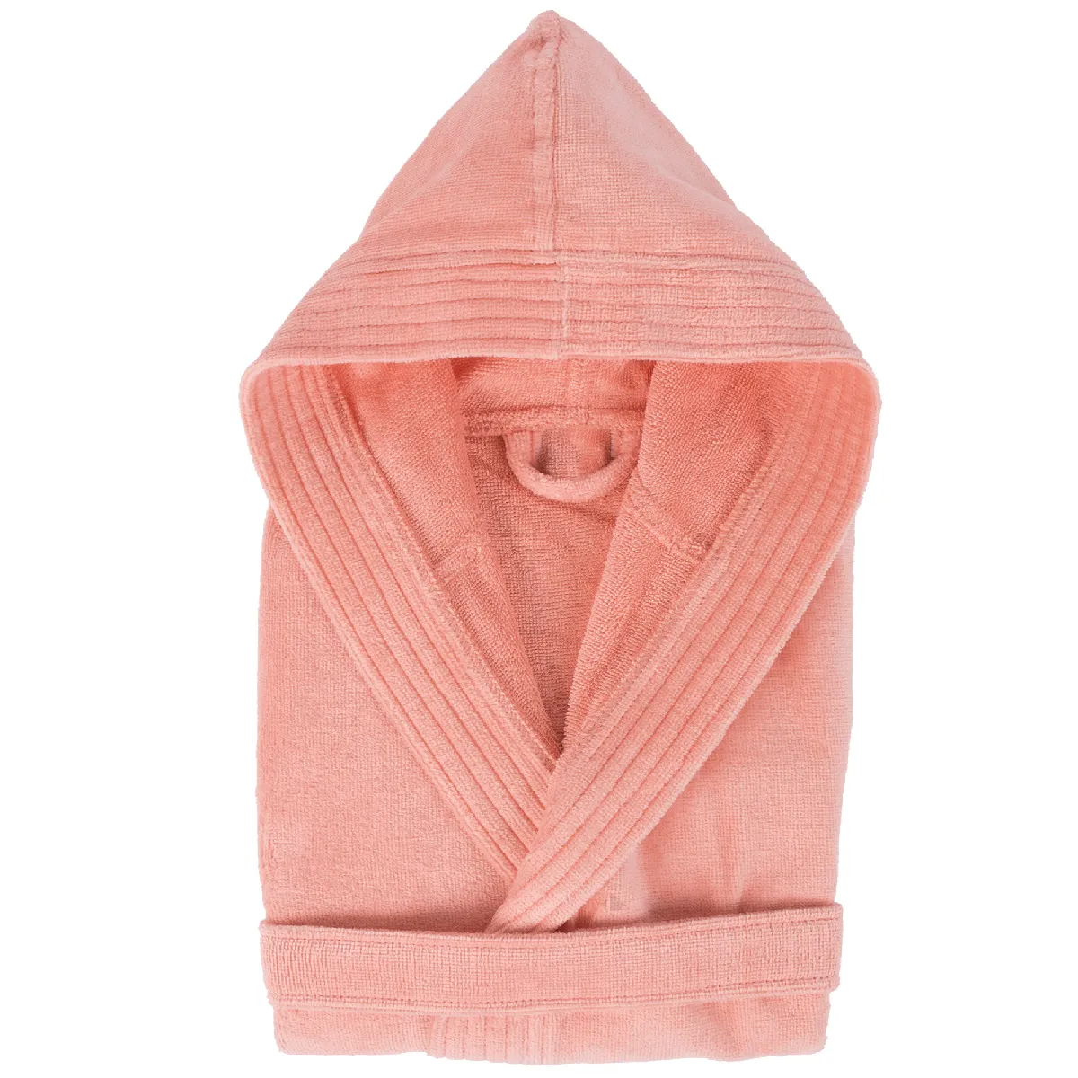 Peignoir À Capuche Enfant Cool Coton 4 Ans Velours Orange Corail