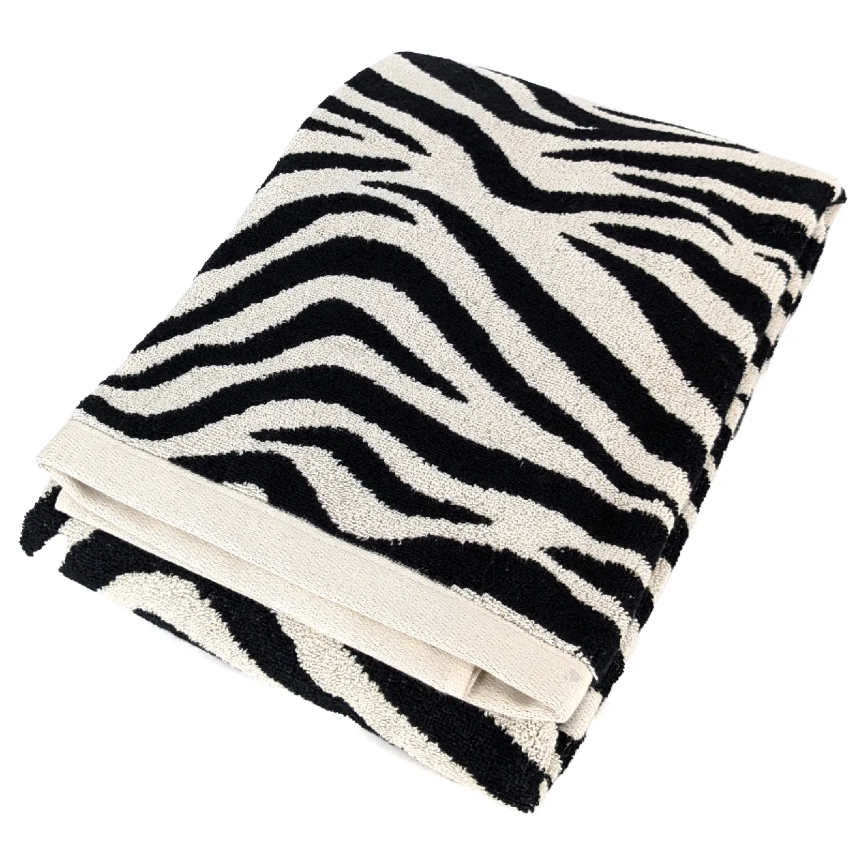 Drap De Douche Absorbant Coton 70x140cm Zebra Beige