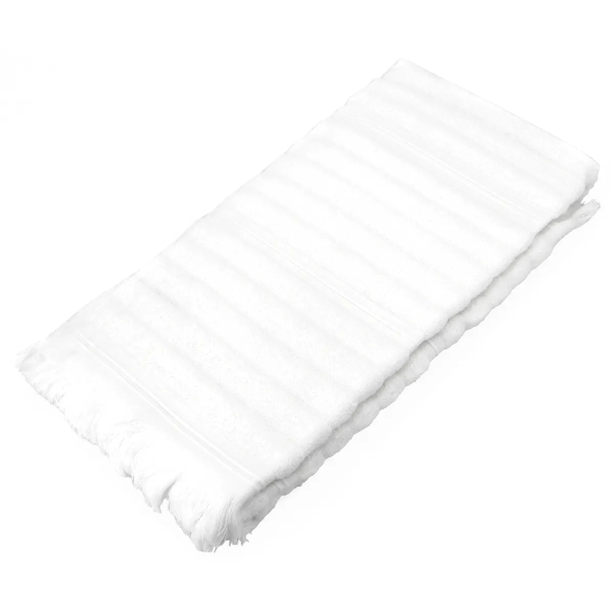 Drap De Douche 70x140 Cm Natural Stripes Blanc