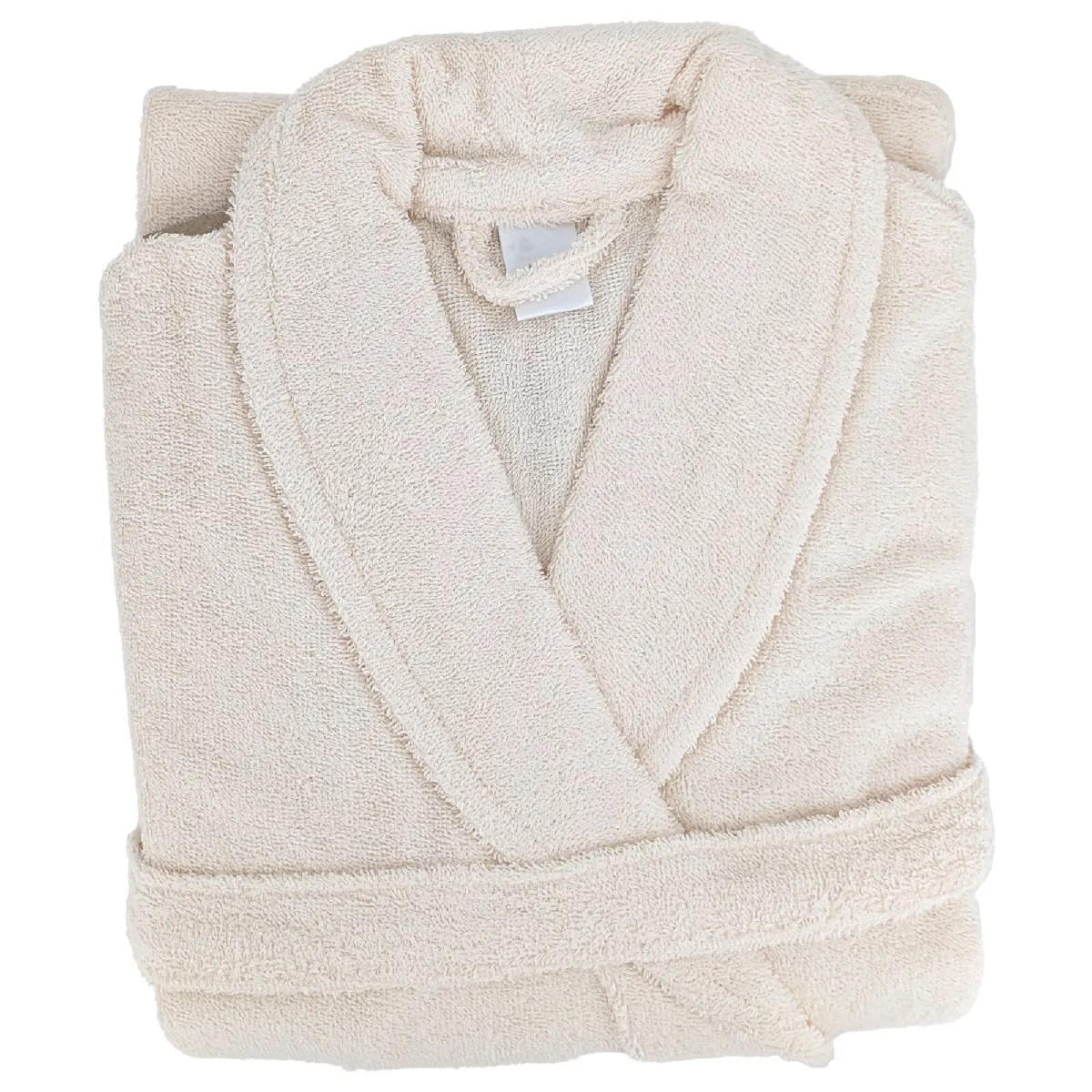 Peignoir Col Châle Adulte Alpha Coton Taille L Ivoire