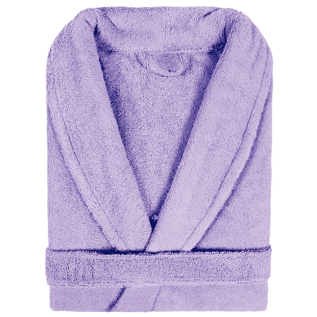 Peignoir Col Châle Adulte Pure Coton Xl Violet Orchidée