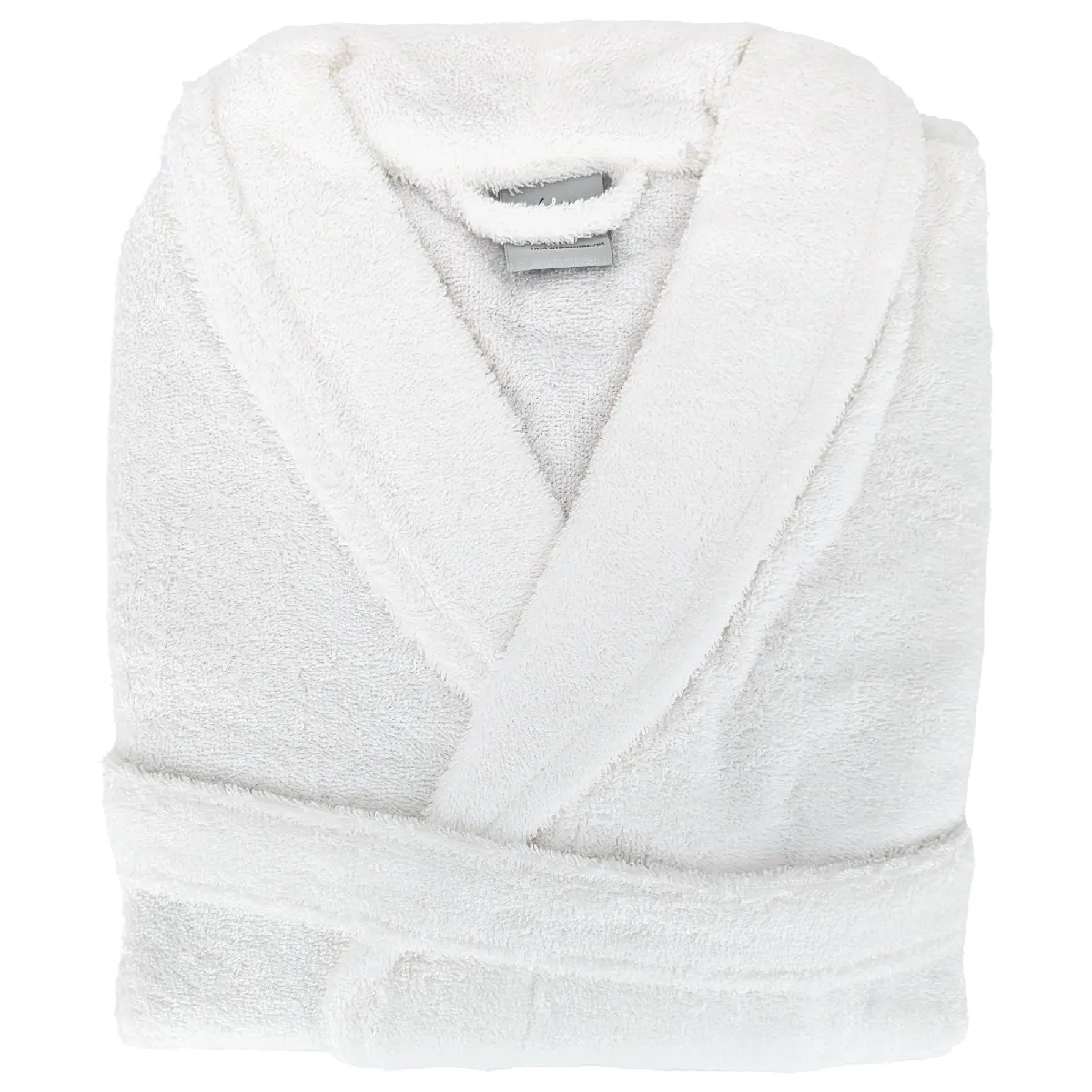 Peignoir Col Châle Adulte Pure Coton L Blanc