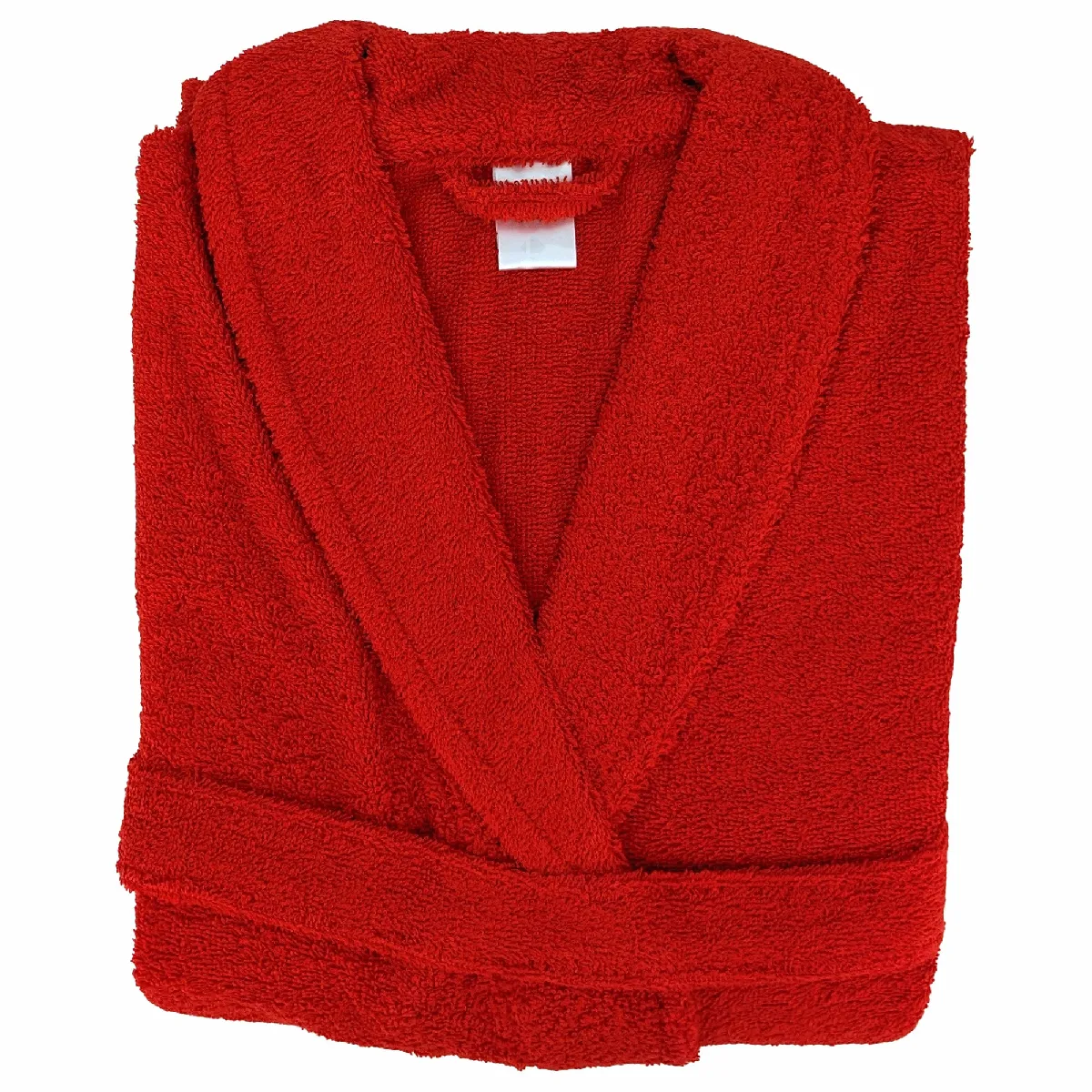 Peignoir Col Châle Adulte Alpha Coton Taille L Rouge
