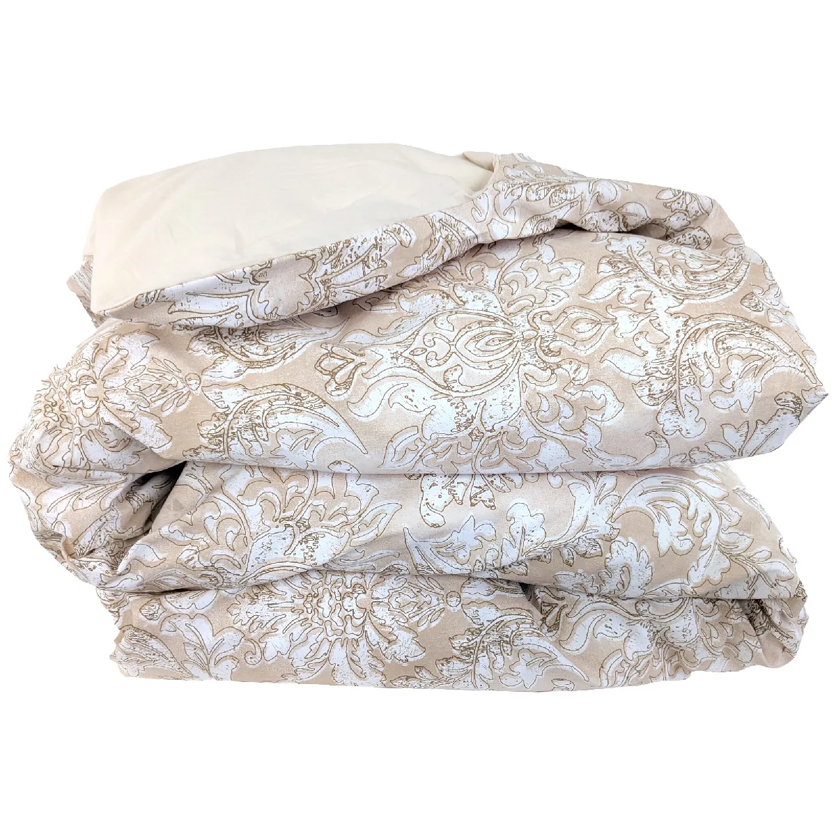 Housse De Couette 280x240 Cm Percale De Coton Palazzo Beige