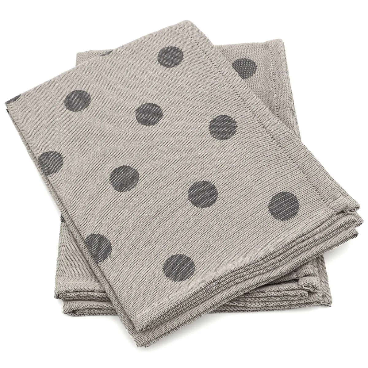 Lot De 2 Torchons De Cuisine Toile 50x70 Cm Coton Spot Gris