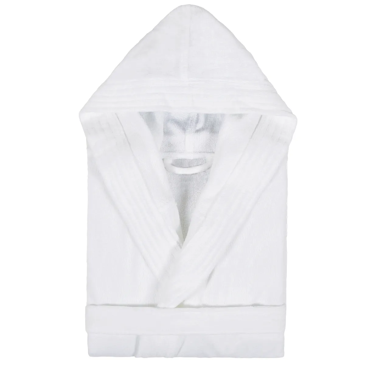 Peignoir À Capuche Adulte Cool Coton Xl Velours Blanc