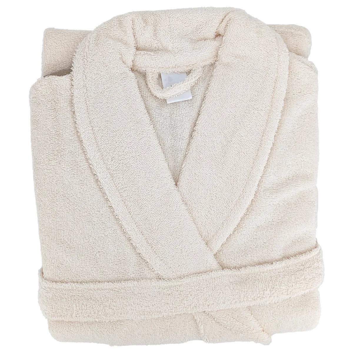 Peignoir Col Châle Adulte Alpha Coton Taille Xl Ivoire