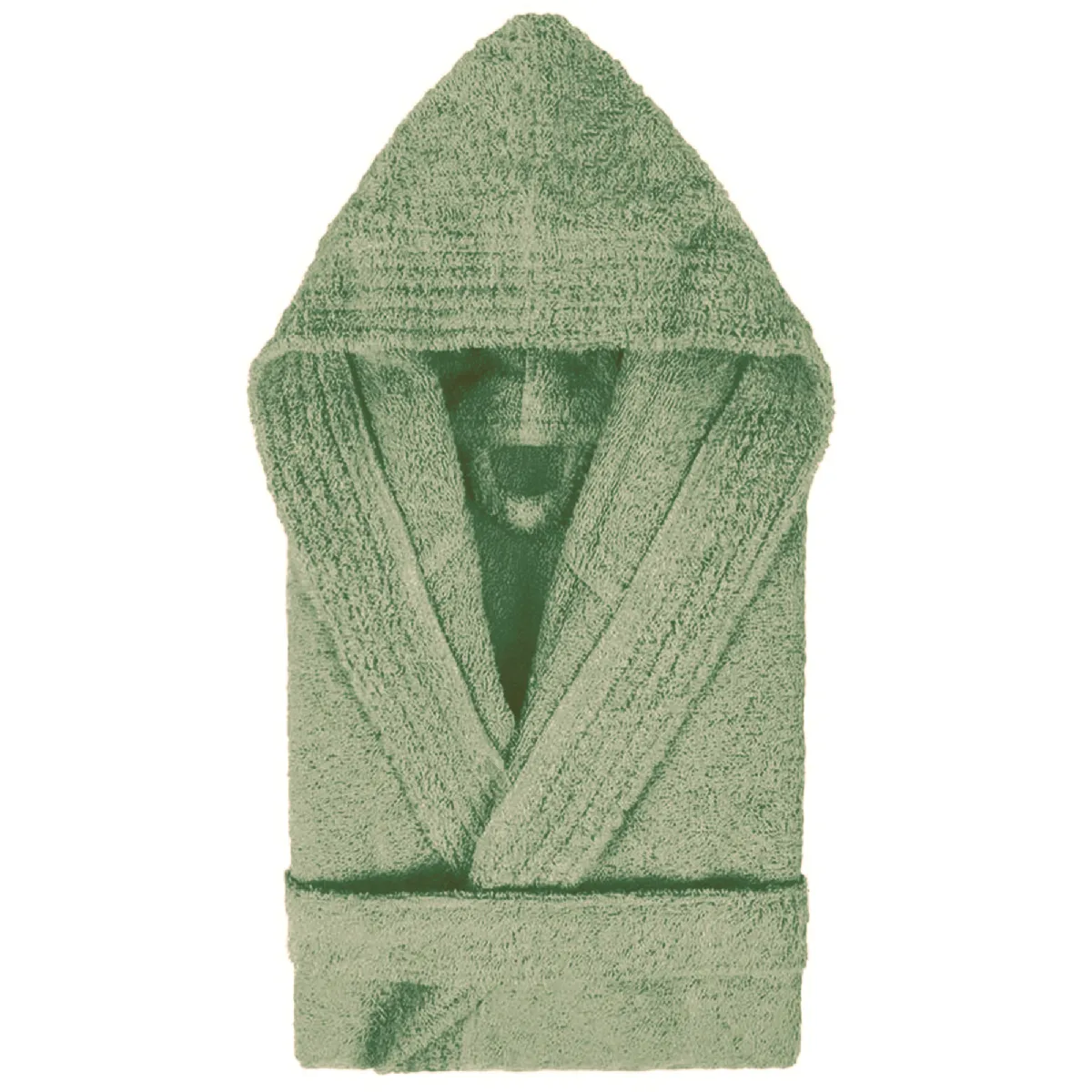 Peignoir À Capuche Enfant Pure Coton 2 Ans Vert Herbe