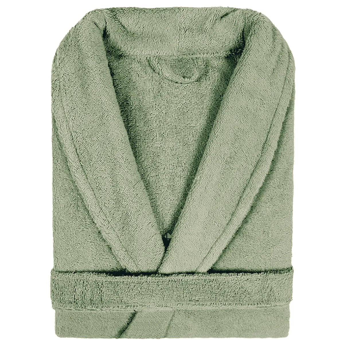 Peignoir Col Châle Adulte Pure Coton L Vert Herbe