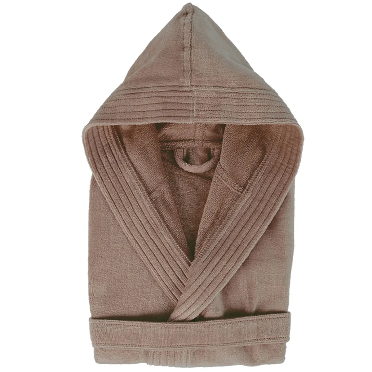 Peignoir À Capuche Enfant Cool Coton 14 Ans Velours Marron Taupe