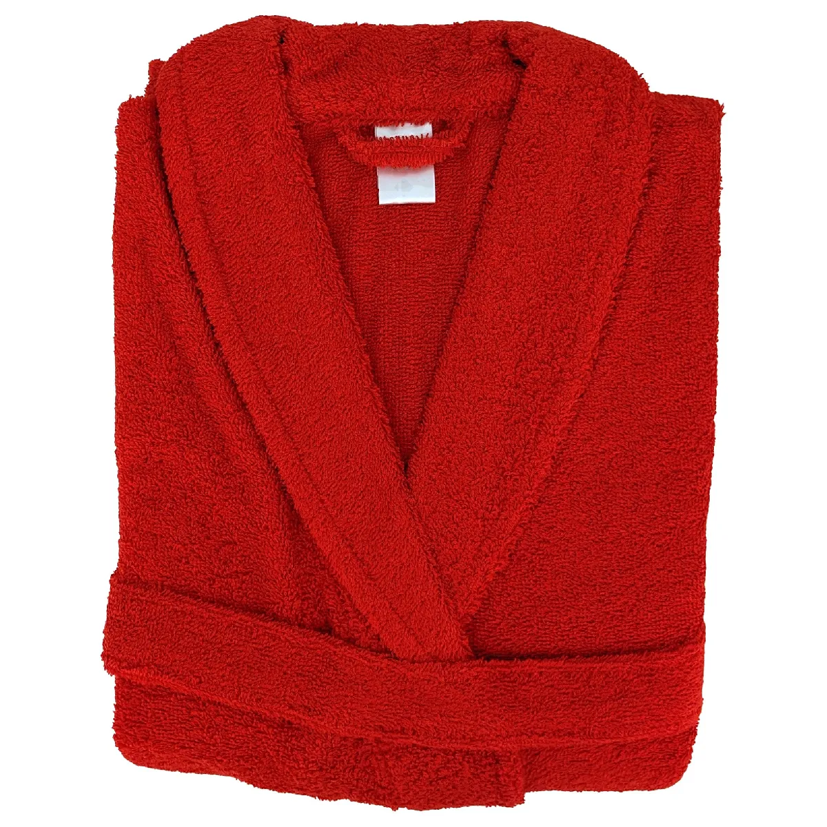 Peignoir Col Châle Adulte Alpha Coton Taille S Rouge