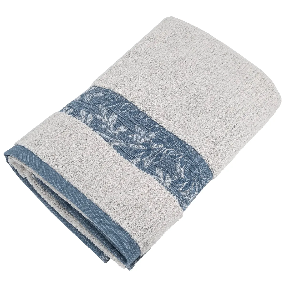 Drap De Douche 70x140 Cm Folium Coton 520g/m² Bleu Cérulé
