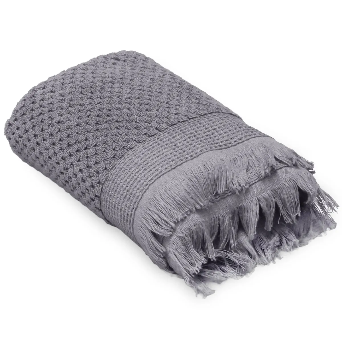 Drap De Douche 70x130 Cm Tethys Micro-coton Gris Brume