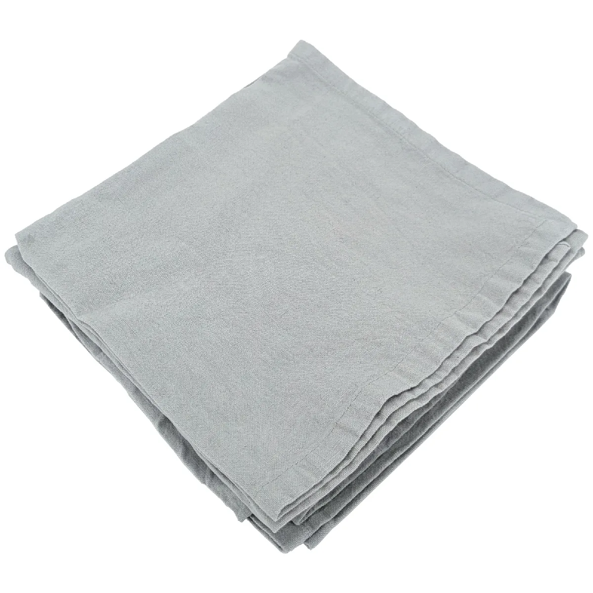 Lot De 6 Serviettes De Table 40x40 Cm Collection Mattis Vert Lichen