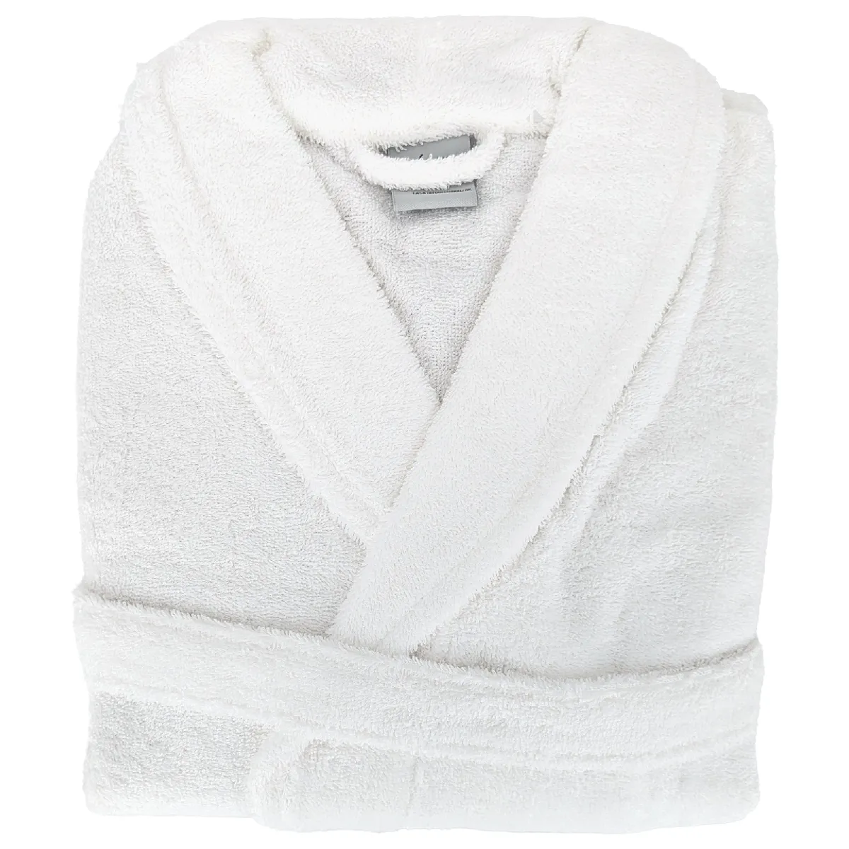 Peignoir Col Châle Adulte Pure Coton Xxl Blanc