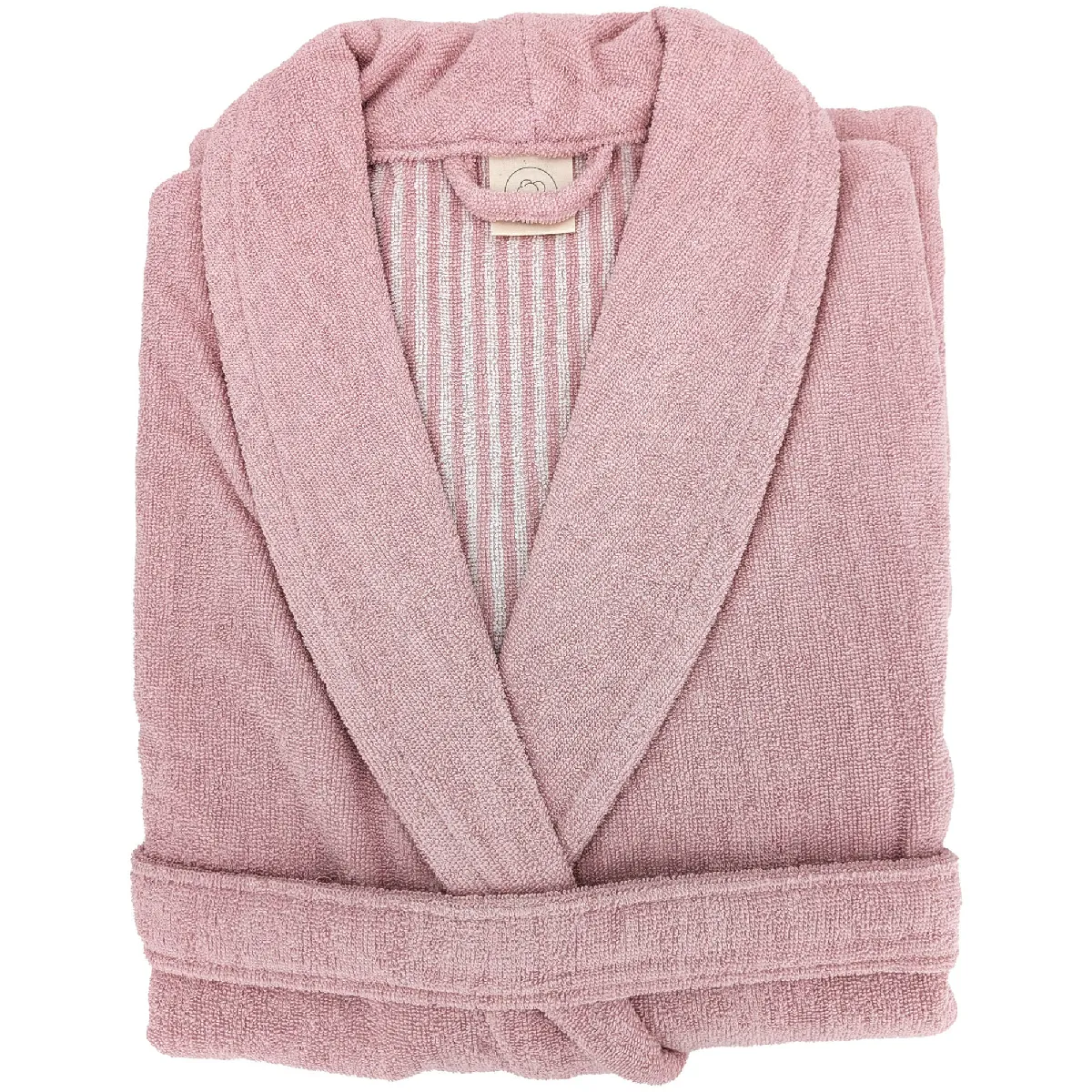 Peignoir Col Châle Adulte Efficience Pure Coton S Rose Flamingo